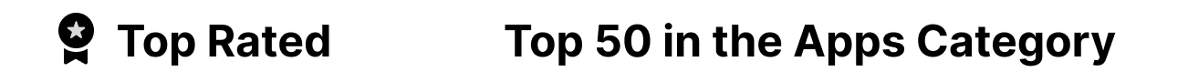Top Rated and Top 50 in the Apps Category